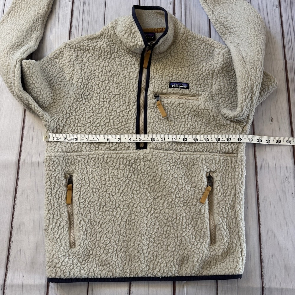 Patagonia Retro X Fleece Pullover Jacket Cream Womens XS Sherpa Quarter Zip - Picture 5 of 9